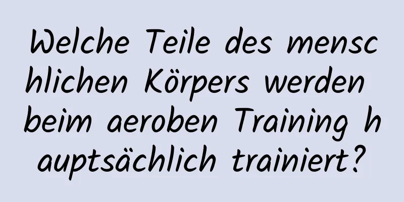 Welche Teile des menschlichen Körpers werden beim aeroben Training hauptsächlich trainiert?