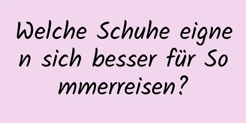 Welche Schuhe eignen sich besser für Sommerreisen?