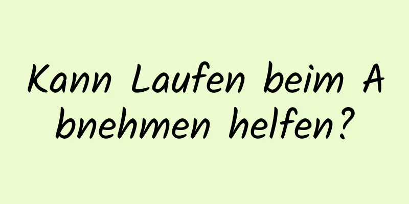 Kann Laufen beim Abnehmen helfen?