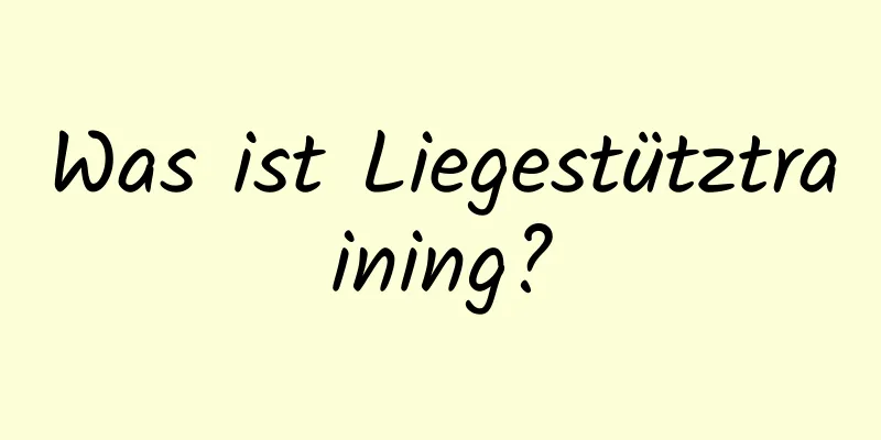 Was ist Liegestütztraining?