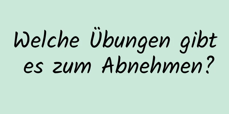 Welche Übungen gibt es zum Abnehmen?