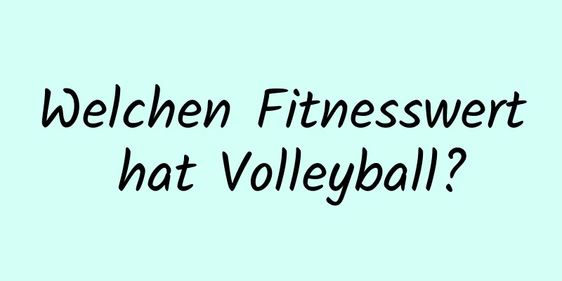 Welchen Fitnesswert hat Volleyball?