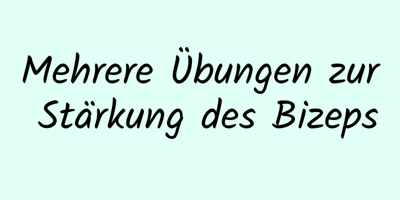 Mehrere Übungen zur Stärkung des Bizeps