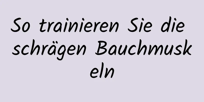 So trainieren Sie die schrägen Bauchmuskeln