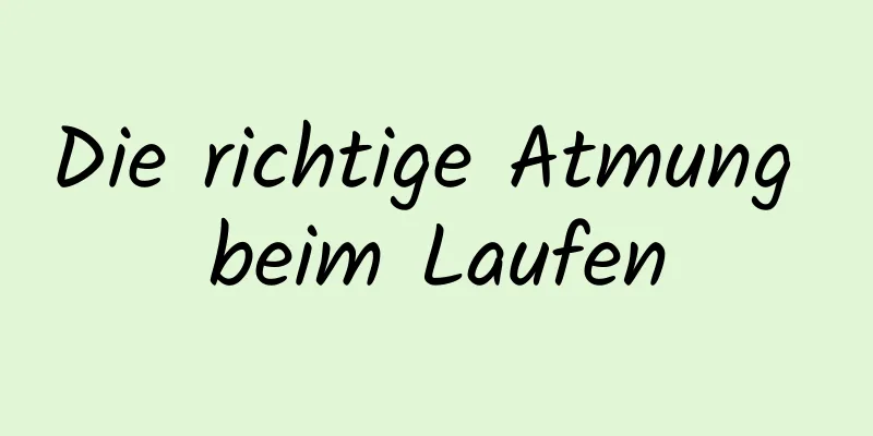 Die richtige Atmung beim Laufen