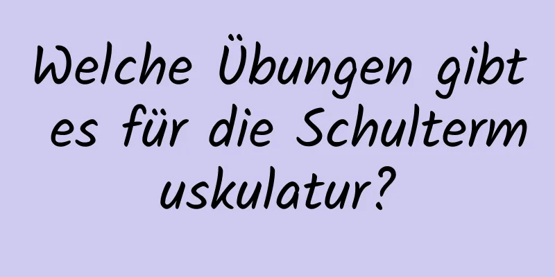 Welche Übungen gibt es für die Schultermuskulatur?