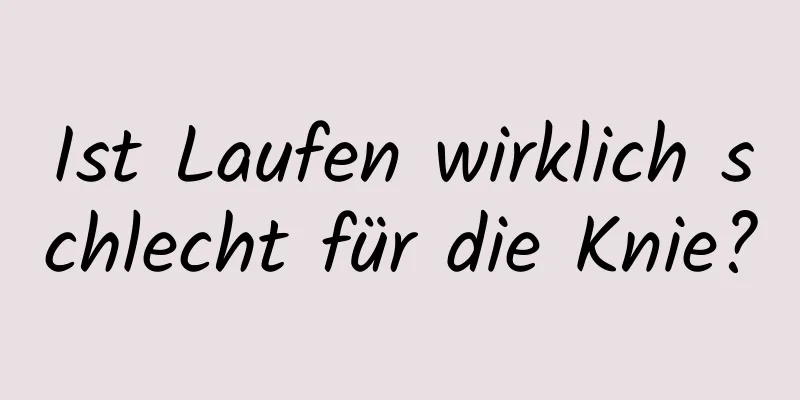 Ist Laufen wirklich schlecht für die Knie?