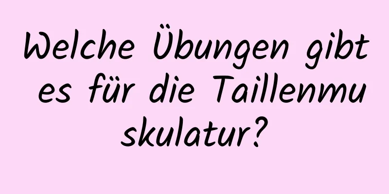 Welche Übungen gibt es für die Taillenmuskulatur?