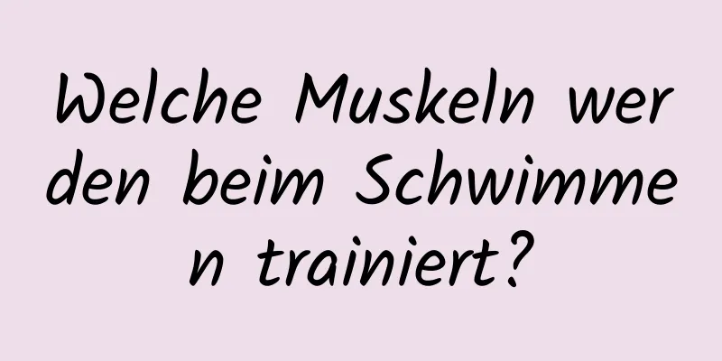 Welche Muskeln werden beim Schwimmen trainiert?