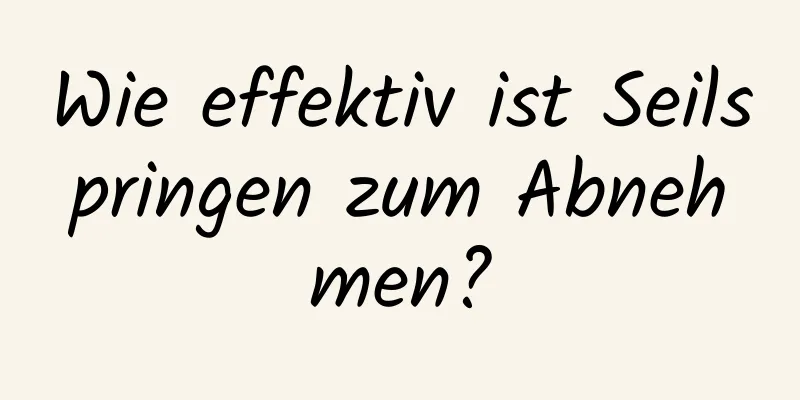 Wie effektiv ist Seilspringen zum Abnehmen?