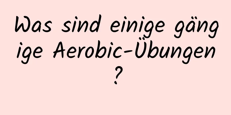 Was sind einige gängige Aerobic-Übungen?