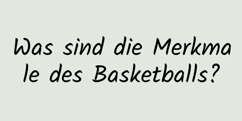 Was sind die Merkmale des Basketballs?