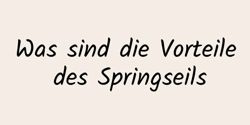 Was sind die Vorteile des Springseils