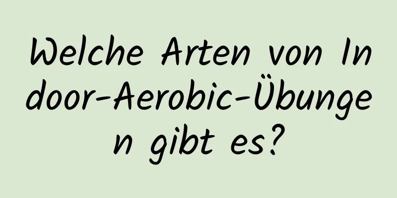 Welche Arten von Indoor-Aerobic-Übungen gibt es?