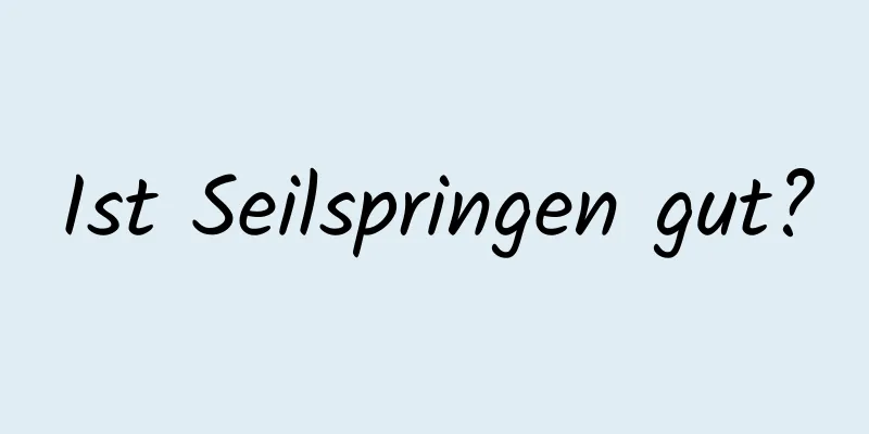 Ist Seilspringen gut?