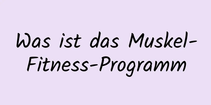 Was ist das Muskel-Fitness-Programm