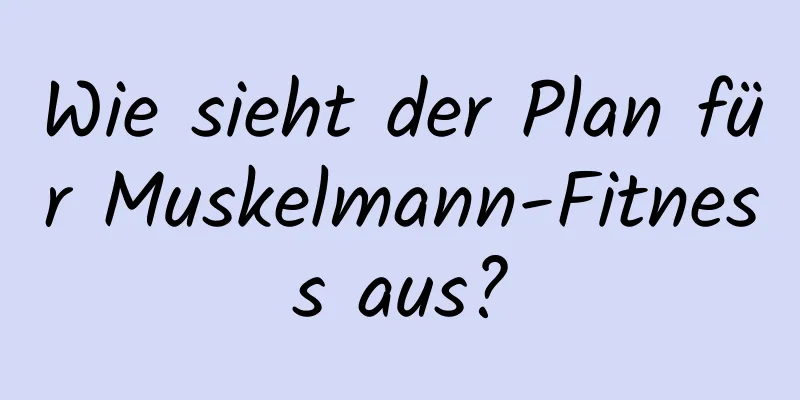 Wie sieht der Plan für Muskelmann-Fitness aus?