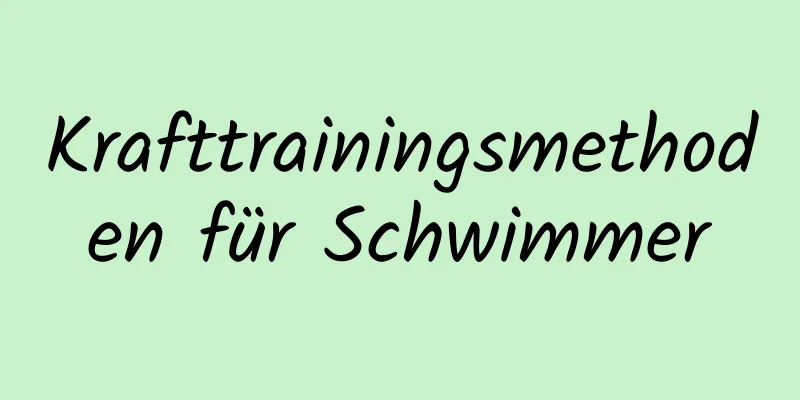 Krafttrainingsmethoden für Schwimmer