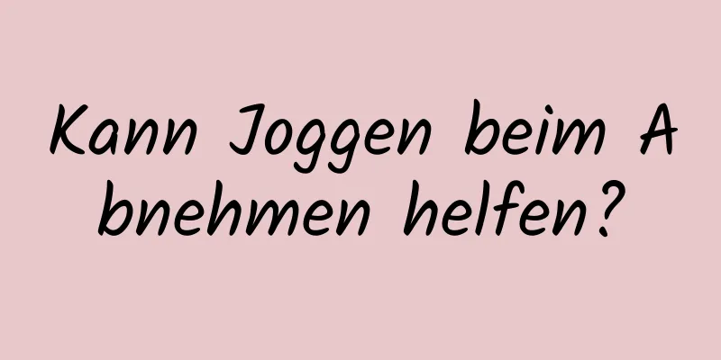 Kann Joggen beim Abnehmen helfen?