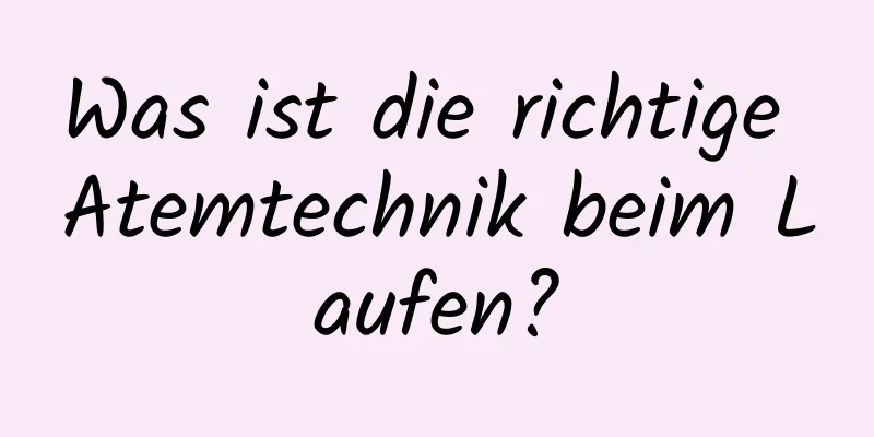 Was ist die richtige Atemtechnik beim Laufen?