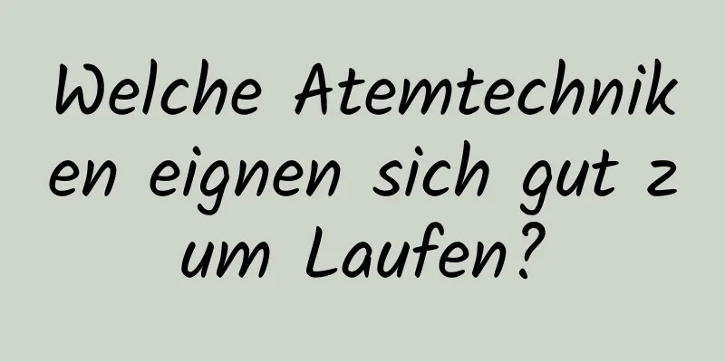 Welche Atemtechniken eignen sich gut zum Laufen?