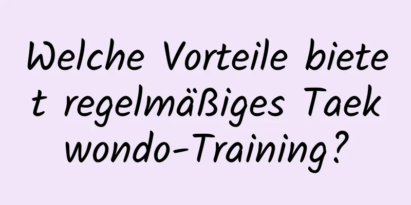 Welche Vorteile bietet regelmäßiges Taekwondo-Training?