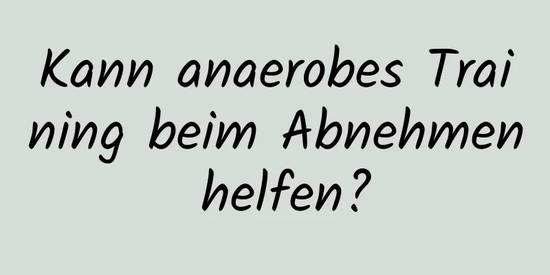 Kann anaerobes Training beim Abnehmen helfen?