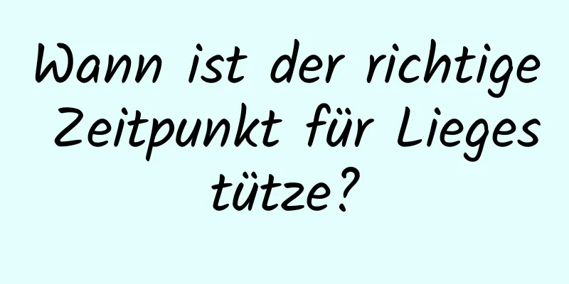 Wann ist der richtige Zeitpunkt für Liegestütze?