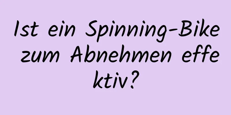 Ist ein Spinning-Bike zum Abnehmen effektiv?