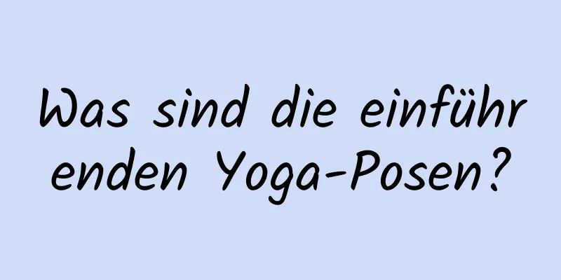 Was sind die einführenden Yoga-Posen?