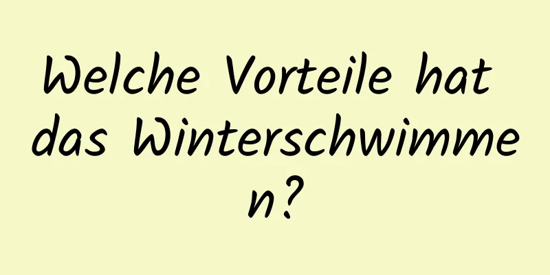 Welche Vorteile hat das Winterschwimmen?