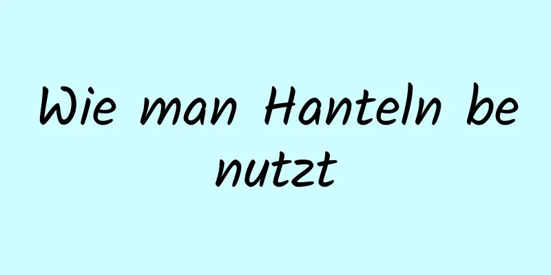 Wie man Hanteln benutzt