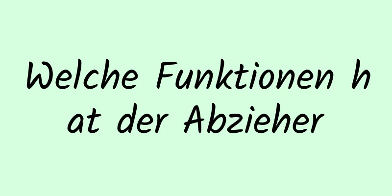 Welche Funktionen hat der Abzieher