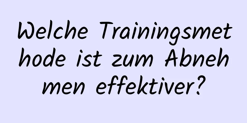 Welche Trainingsmethode ist zum Abnehmen effektiver?