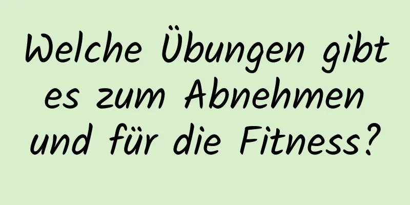 Welche Übungen gibt es zum Abnehmen und für die Fitness?