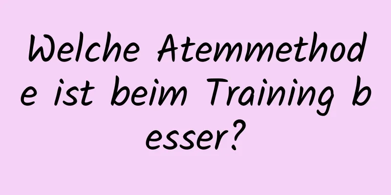 Welche Atemmethode ist beim Training besser?