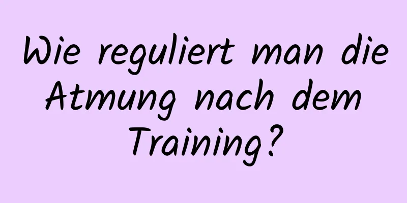 Wie reguliert man die Atmung nach dem Training?