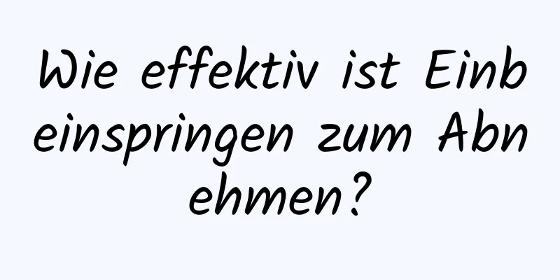 Wie effektiv ist Einbeinspringen zum Abnehmen?