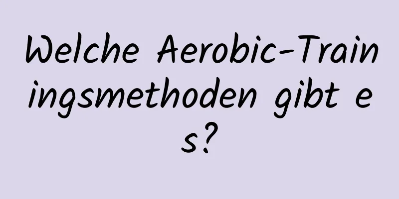 Welche Aerobic-Trainingsmethoden gibt es?