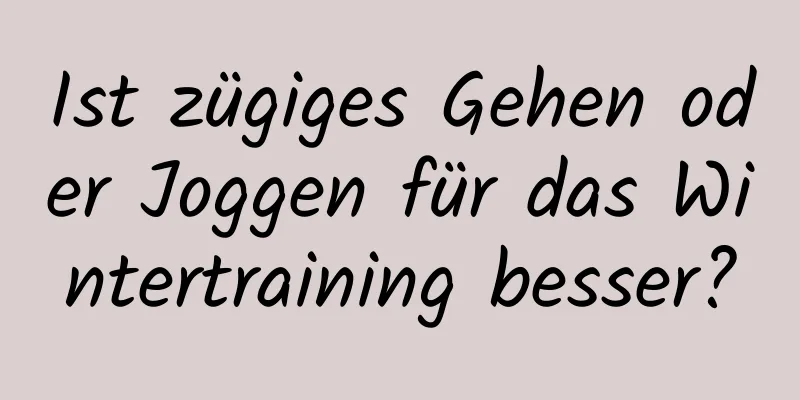 Ist zügiges Gehen oder Joggen für das Wintertraining besser?