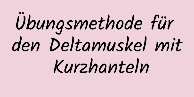 Übungsmethode für den Deltamuskel mit Kurzhanteln