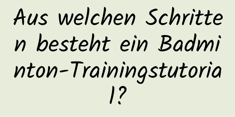 Aus welchen Schritten besteht ein Badminton-Trainingstutorial?