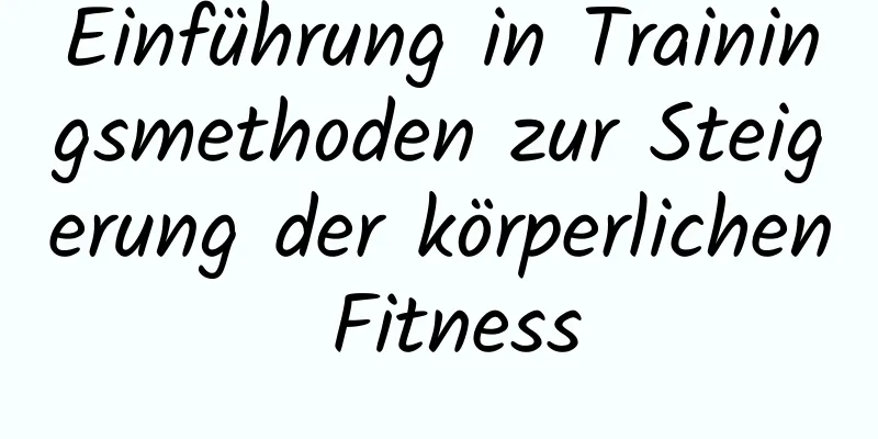 Einführung in Trainingsmethoden zur Steigerung der körperlichen Fitness