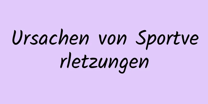 Ursachen von Sportverletzungen