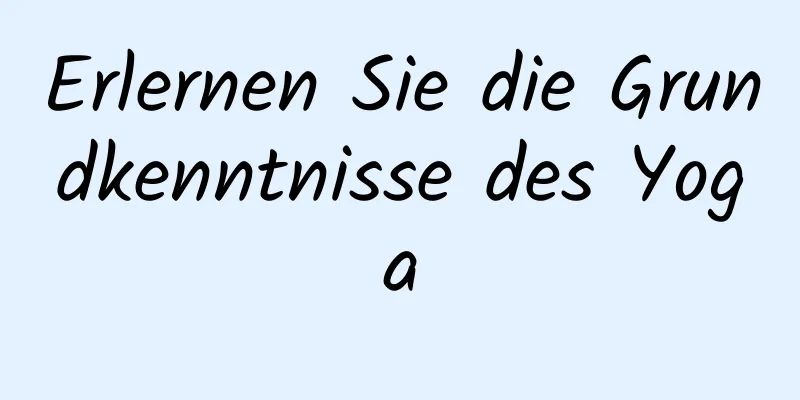 Erlernen Sie die Grundkenntnisse des Yoga