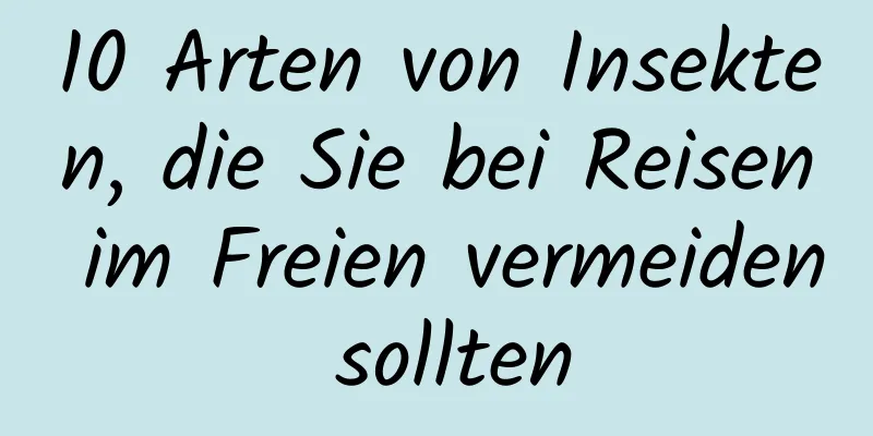 10 Arten von Insekten, die Sie bei Reisen im Freien vermeiden sollten