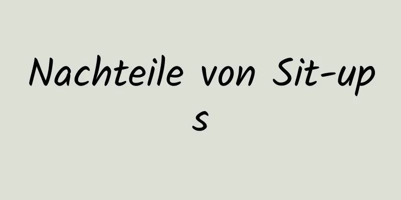 Nachteile von Sit-ups