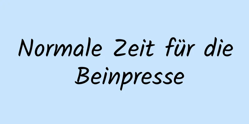 Normale Zeit für die Beinpresse