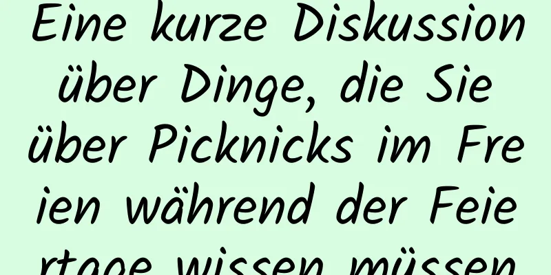 Eine kurze Diskussion über Dinge, die Sie über Picknicks im Freien während der Feiertage wissen müssen