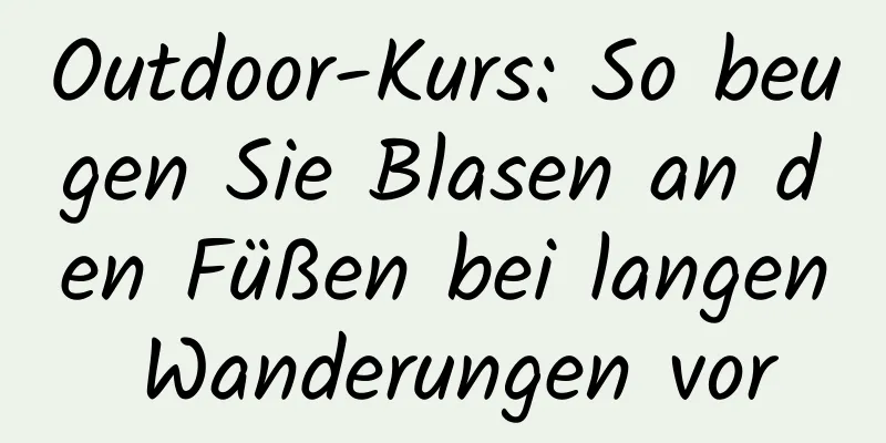 Outdoor-Kurs: So beugen Sie Blasen an den Füßen bei langen Wanderungen vor